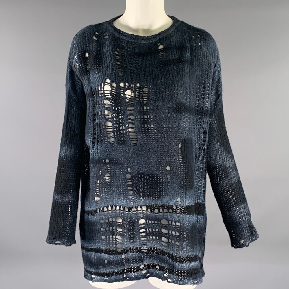 AVANT TOI Size S Grey Black Cashmere Blend Tie Dye Pull On Pullover